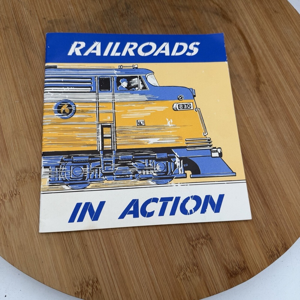 1968 Railroads In Action Picture Book american Association Railroads